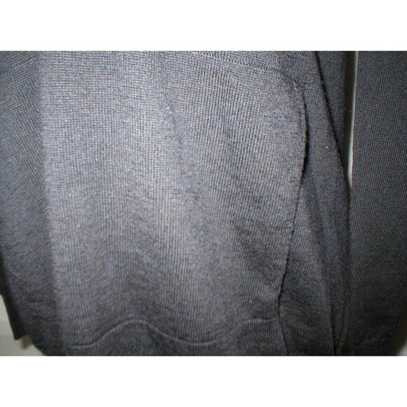 New NWT Designer Wool Sweater 44 Italy Womens 8 Zinco Black Kangaroo Pocket M - Picture 12 of 12